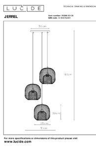 Lucide Lampada a sospensione rotonda con 3 diffusori in metallo intrecciato  Jerrel Metallo Nero E27 40W 3 Lampadine Sospensioni Moderne Sospensioni per  Cucina,Sospensioni per Ingresso,Sospensioni per Soggiorno,Sospensioni per  Ufficio