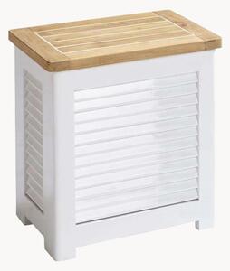 Scatola portaoggetti in legno di mogano fatta a mano con coperchio in legno di teak Lago