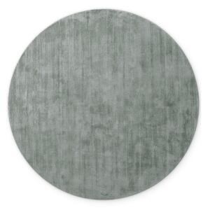 Tappeto rotondo azzurro in viscosa tessuto a mano ø 120 cm Noemi – Vikosa