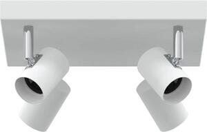 VidaXL Faretto da soffitto con faretti bianco 26,5 x 26 x 11,5 cm metallo