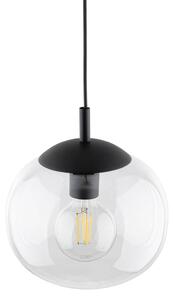 TK Lighting Lampada a sospensione Vibe, vetro trasparente, Ø 35 cm