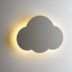 TK Lighting Applique Cloud, beige, acciaio, luce indiretta, 38 x 27 cm