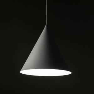 TK Lighting Lampada a sospensione Cono, bianco, Ø 25 cm, acciaio, 1 luce