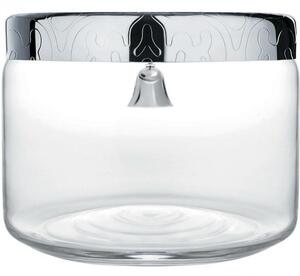 Alessi Biscottiera in vetro Dressed Acciaio Inox,Vetro Trasparente