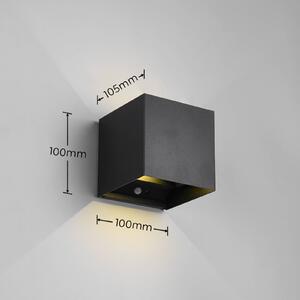 Reality Leuchten Applique da esterno ricaricabili a LED Talent, nero, larghezza 10 cm