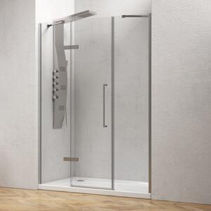 Porta doccia battente 150 cm con 2 laterali fissi | KT6000 - KAMALU