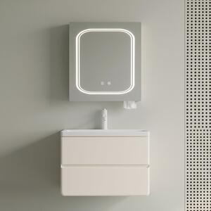 Mobile bagno 60 cm lavabo integrato e specchio contenitore | KAM-SM60 - KAMALU