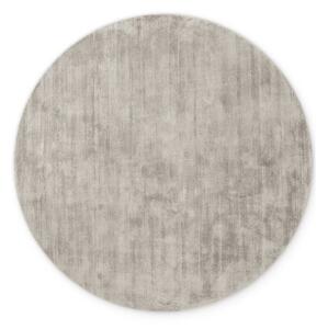 Tappeto rotondo grigio in viscosa tessuto a mano ø 120 cm Noemi – Vikosa