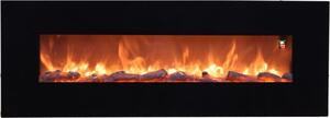 Caminetto elettrico moderno da parete con effetto fiamma realistico 1500W Aprica
