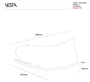 Vesta Svuotatasche Picche Plexiglass Nero