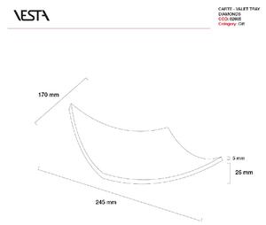 Vesta Svuotatasche Quadri Plexiglass Rosso/Bianco