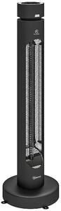 Outsunny Stufa Elettrica A Infrarossi Oscillante 2000W Con Telecomando, Nera | Aosom Italy
