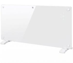 HOMCOM Stufa Elettrica 2000W Termoconvettore Elettrica da Parete e Terra, Compatibile con Alexa e Google Home, Bianco | Aosom Italy