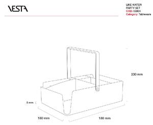 Vesta Set party completo Like Water Plexiglass Bianco/Tortora