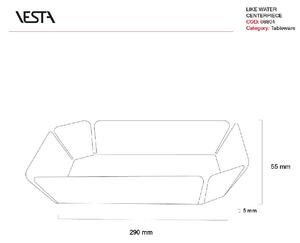 Vesta Centrotavola esagonale Like Water Plexiglass Bianco/Tortora Centrotavola di Design,Centrotavola Moderni