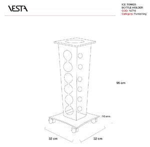 Vesta Portabottiglie da terra in plexiglass Ice Tower Plexiglass Trasparente Portabottiglie da Tavolo