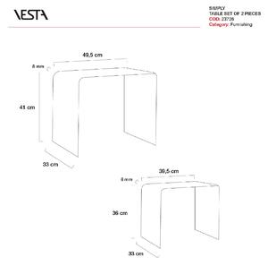 Vesta Tavolini da salotto in plexiglass Set 2pz Simply Plexiglass Trasparente