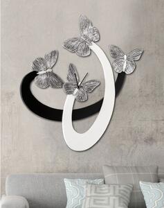 Pintdecor Orologio da parete moderno in legno Farfalle -