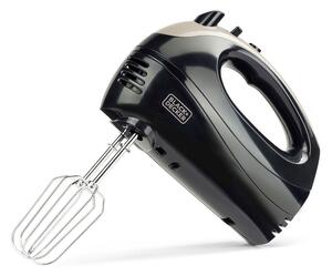Black & Decker Sbattitore Elettrico Mixer Potenza 300 Watt 5 velocit + Funzione Turbo con Fruste Rimovibili colore Nero - BXMX301E