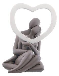 Bongelli Preziosi Statuina con innamorati e cuore Infinity Marmorino Bianco