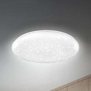Briloner Plafoniera LED Bright Sky, bianca, 51 W, cielo stellato dimmerabile, Bianco / Opale, Soggiorno / Sala da pranzo, Plastica, Moderno, Plafoniera