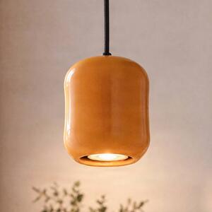 Lampada a sospensione Ceramic Barell SIGMA, Giallo / Arancione, Soggiorno / Sala da pranzo, Ceramica, Lampada a sospensione