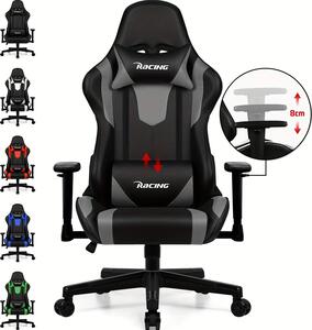 Sedia da gaming – Sedia per videogiochi – Sedia per giochi – Con supporto lombare e poggiapiedi – Ergonomica – Peso massimo supportato: 150 kg