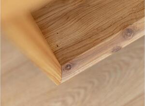 Tavolino moderno rettangolare in legno di rovere massello naturale