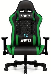 Sedia da gaming ergonomica con supporto lombare, poggiapiedi e capacità di carico massima di 150 kg