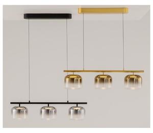 SPIRITO SOSPENSIONE A 3 SINGOLA CON DIFFUSORI IN VETRO SFUMATO 3 COLORI LED 14W LUCE 3000K DIMMERABILE