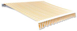 Tendone Parasole in Tela Arancione e Bianco 500x300 cm