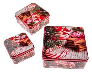 Set di contenitori per alimenti in metallo per i dolci 3 pz Christmas – Dakls
