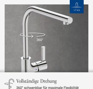 Miscelatore da cucina Villeroy & Boch Variaro, ad alta pressione, a risparmio idrico – Cromo