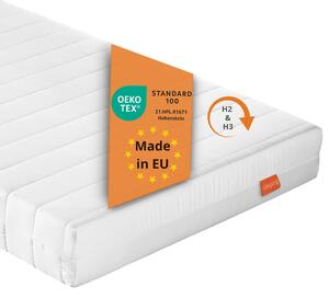 Materasso ergonomico a 7 zone in schiuma fredda, 90 x 200 cm, H2 & H3, 13 cm, livello di rigidità duo, materasso reversibile, sleepling PureComfort