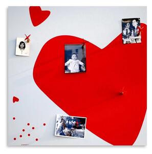 Design Object Lavagna magnetica con freccette magnetiche per attaccare le foto "HEART" Metallo