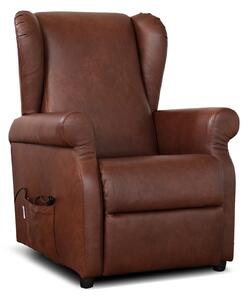 Poltrona Relax Ilde in Primo Fiore - Recliner Elettrico 2 Motori, Alzapersona - Roller System