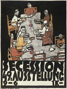 Egon Schiele - Stampa artistica Poster for the Vienna Secession 49th Exhibition Die Freunde, (30 x 40 cm)