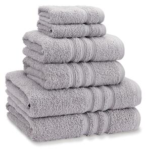 Set di asciugamani per viso e corpo tipo terry grigio chiaro in cotone 6 pz Zero Twist – Catherine Lansfield