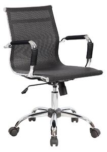 Poltrona da Ufficio Direzionale Dallas con Braccioli 54x62x92-102 cm in Rete Traspirante Nero