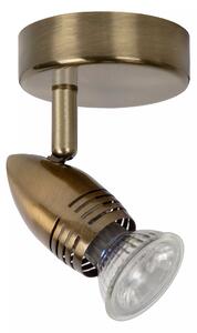 Lucide Faretto a LED struttura in metallo e diffusore orientabile dal design moderno Caro Metallo Satinato 3000k Luce Calda GU10 5W 1 Lampadina Lumen 350
