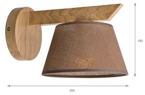 Lampada da parete ANTONIO 1xE14/40W/230V rovere
