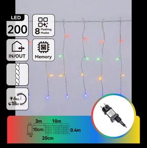 Aigostar - LED catena luminosa natalizia da esterno 200xLED/8 funzioni 13x0,4m IP44 multicolore