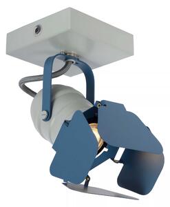 Lucide Faretto con struttura in metallo e diffusore orientabile dal design moderno Picto Metallo Blu GU10 5W 1 Lampadina