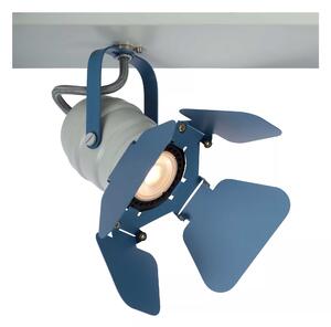 Lucide Faretto in metallo con triplo diffusore orientabile dal design moderno Picto Metallo Blu GU10 5W 3 Lampadine