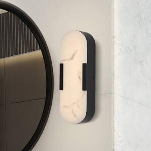 Searchlight Applique da parete Opaline, dimmerabile, Nero, Bagno, Metallo, Applique