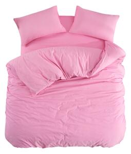 Set copripiumino e federa rosa per letto singolo o esteso con lenzuolo incluso/3 pezzi 160x220 cm Classic – Mila Home