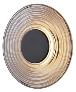 Searchlight Applique da parete a LED Cleo, dimmerabile, Alluminio / Grigio / Zincato, Soggiorno / Sala da pranzo, Vetro, Moderno, Applique a LED