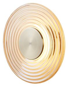 Searchlight Applique da parete a LED Cleo, dimmerabile, Crema / Ambra, Soggiorno / Sala da pranzo, Vetro, Moderno, Applique a LED