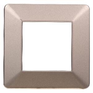 Placca 2 moduli 502 in plastica bronzo compatibile anche con Vimar Plana
