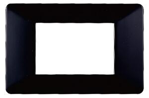 Placca 3 moduli 503 in plastica nera compatibile anche con Vimar Plana